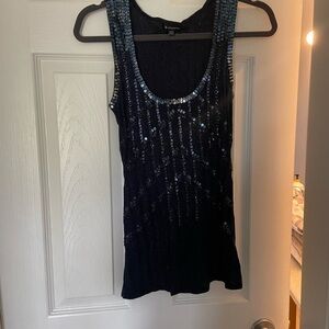 Le Chateau navy Sequin Tank Top